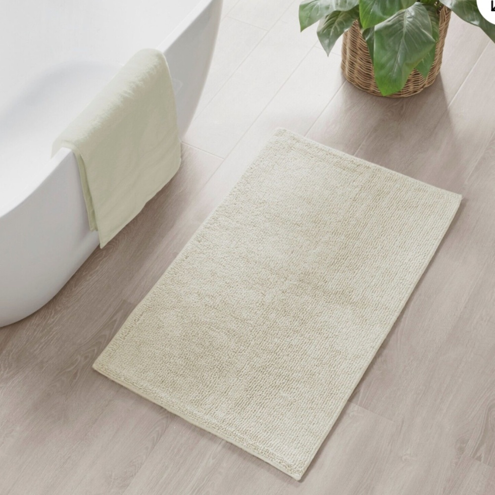 Beautyrest Plume Reversible Cotton Bathroom Rug -  21"x34"